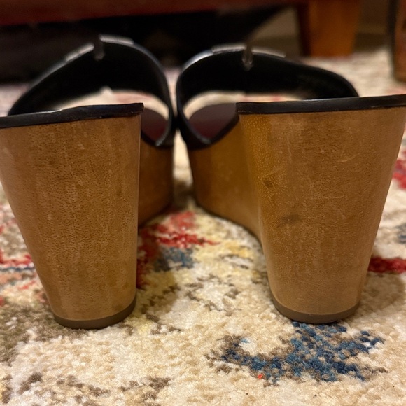 TORY BURCH INES LEATHER WEDGE SLIDE SANDALS - Picture 5 of 5